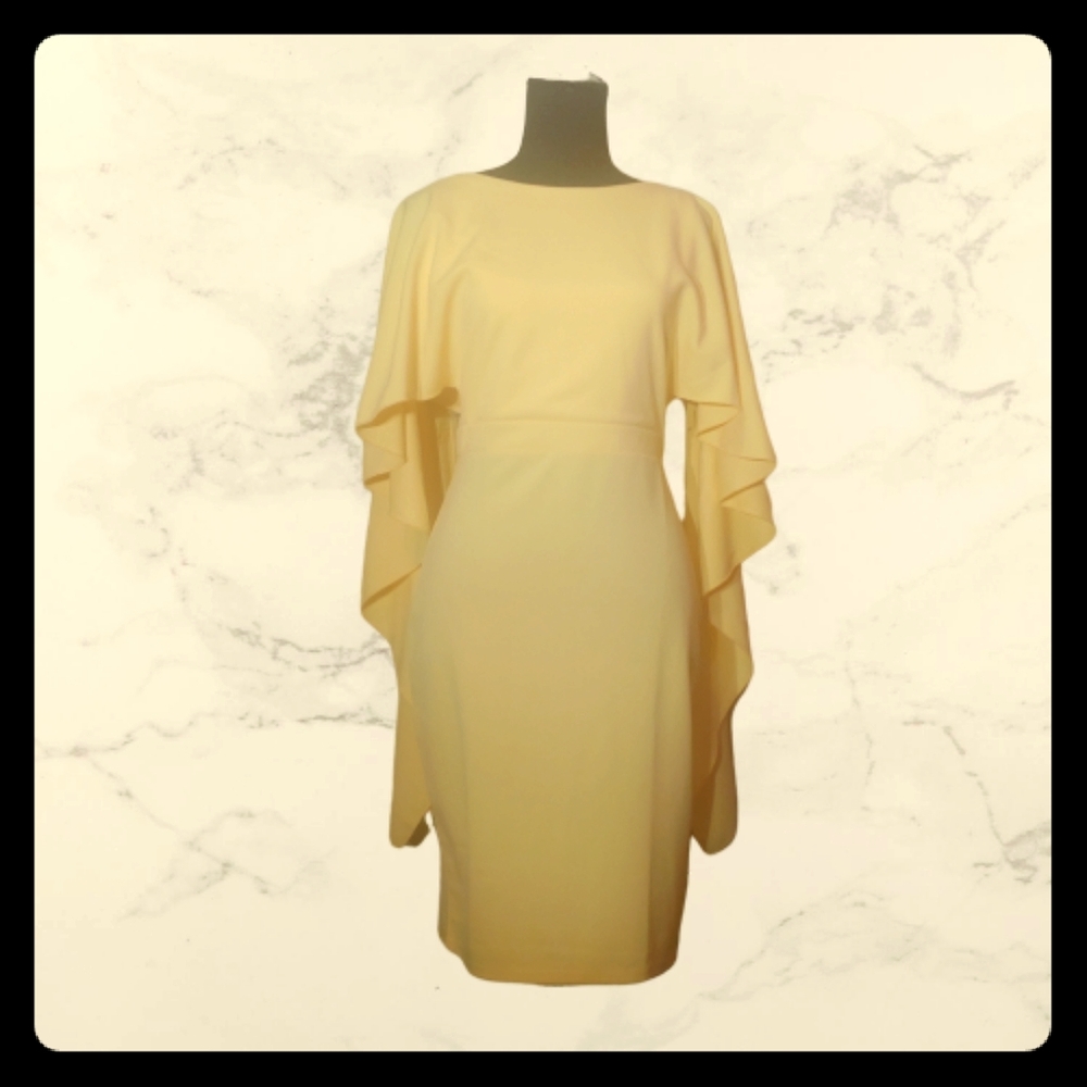 Yellow backless dress